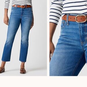 J. Crew Factory Women's Mid-Rise Flare Crop Light Dune Size 28